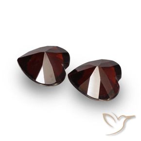 1.77 ct natürliche Schwärzlich Rot Pyrop-Granat-Edelsteine, Herz, VVS-VS