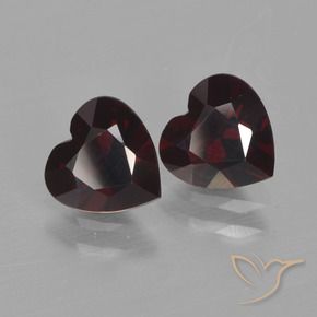 1.73 ct natürliche Schwärzlich Rot Pyrop-Granat-Edelsteine, Herz, VVS-VS