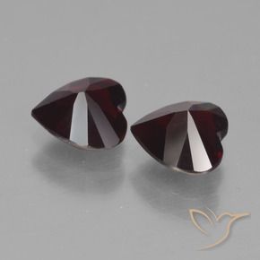 1.73 ct natürliche Schwärzlich Rot Pyrop-Granat-Edelsteine, Herz, VVS-VS