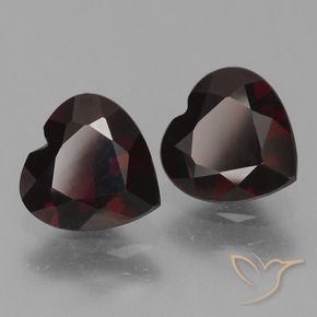 1.70 ct natürliche dunkelrot Pyrop-Granat-Edelsteine, Herz, VVS-VS