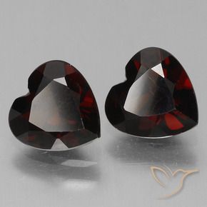 1.80 ct natürliche Schwärzlich Rot Pyrop-Granat-Edelsteine, Herz, VVS-VS