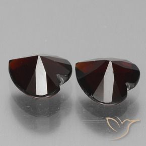 1.80 ct natürliche Schwärzlich Rot Pyrop-Granat-Edelsteine, Herz, VVS-VS