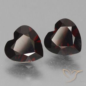 1.56 ct natürliche dunkelrot Pyrop-Granat-Edelsteine, Herz, VVS-VS