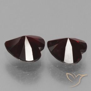 1.56 ct natürliche dunkelrot Pyrop-Granat-Edelsteine, Herz, VVS-VS