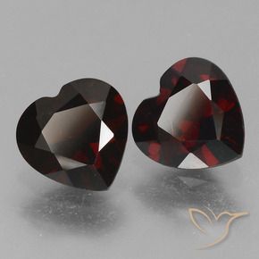 1.72 ct natürliche Schwärzlich Rot Pyrop-Granat-Edelsteine, Herz, VVS-VS