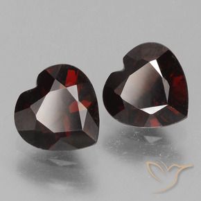 1.78 ct natürliche Schwärzlich Rot Pyrop-Granat-Edelsteine, Herz, VVS-VS