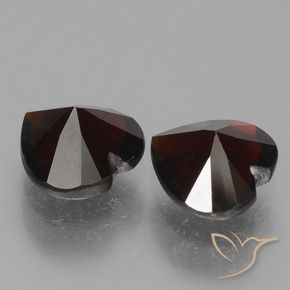 1.78 ct natürliche Schwärzlich Rot Pyrop-Granat-Edelsteine, Herz, VVS-VS