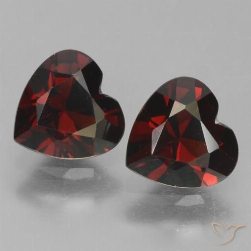 1.75ctw Natürlicher dunkelrot Pyrop-Granat, Herz, VVS-VS
