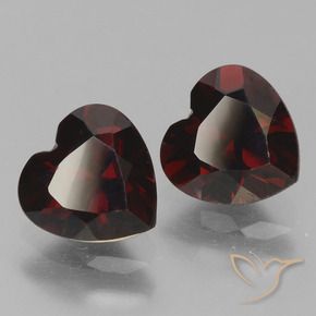 1.96 ct natürliche dunkelrot Pyrop-Granat-Edelsteine, Herz, VVS-VS