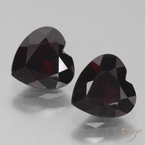 1.75ctw Natürlicher dunkelrot Pyrop-Granat, Herz, VVS-VS