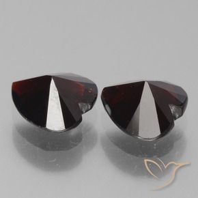1.66 ct natürliche Schwärzlich Rot Pyrop-Granat-Edelsteine, Herz, VVS-VS