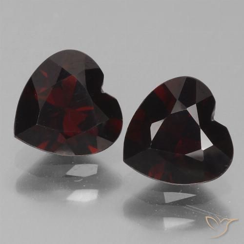 1.80ctw Natürlicher dunkelrot Pyrop-Granat, Herz, VVS-VS