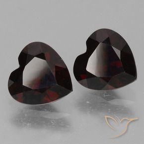 1.95 ct natürliche dunkelrot Pyrop-Granat-Edelsteine, Herz, VVS-VS