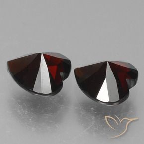1.95 ct natürliche dunkelrot Pyrop-Granat-Edelsteine, Herz, VVS-VS