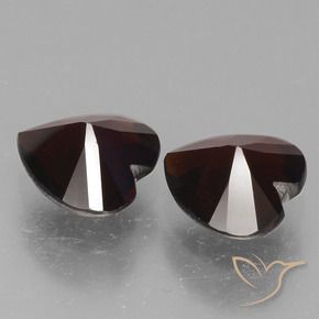 1.76 ct natürliche Schwärzlich Rot Pyrop-Granat-Edelsteine, Herz, VVS-VS