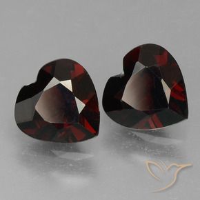 1.64 ct natürliche Schwärzlich Rot Pyrop-Granat-Edelsteine, Herz, VVS-VS