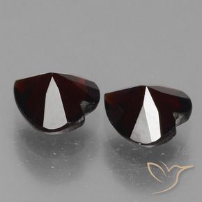 1.64 ct natürliche Schwärzlich Rot Pyrop-Granat-Edelsteine, Herz, VVS-VS