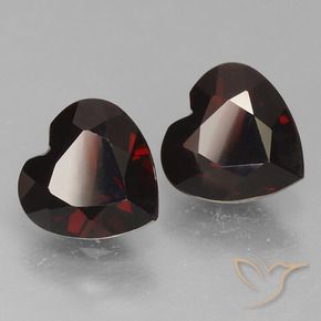 1.66 ct natürliche Schwärzlich Rot Pyrop-Granat-Edelsteine, Herz, VVS-VS