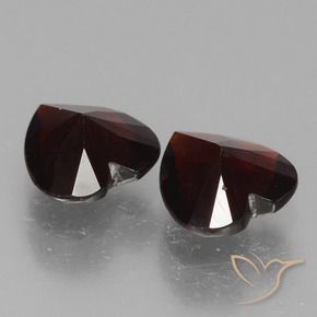 1.66 ct natürliche Schwärzlich Rot Pyrop-Granat-Edelsteine, Herz, VVS-VS