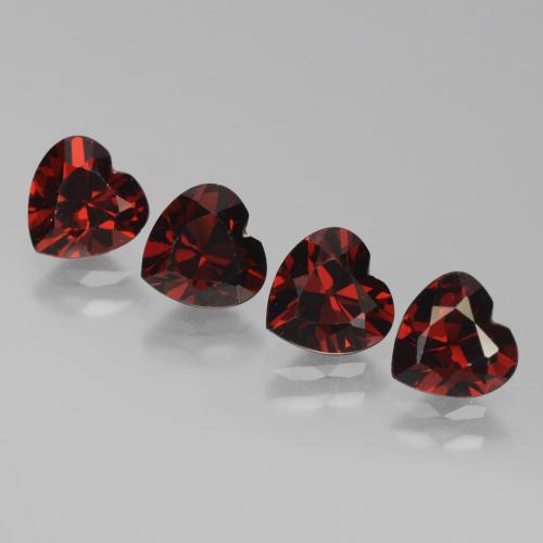 3,79 ct natürliche roter Pyrop-Edelsteine, Herzform, VVS-VS