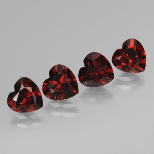 3,79 ct natürliche roter Pyrop-Edelsteine, Herzform, VVS-VS