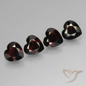 3.18 ct natürliche dunkelrot Pyrop-Granat-Edelsteine, Herz, VVS-VS