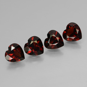 3.19 ct natürliche Schwärzlich Rot Pyrop-Granat-Edelsteine, Herzform, VVS-VS