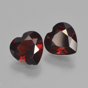 1.70 ct natürliche dunkelrot Pyrop-Granat-Edelsteine, Herzform, VS