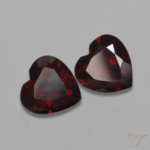 1.68 ct natürliche dunkelrot Pyrop-Granat-Edelsteine, Herz, VVS-VS