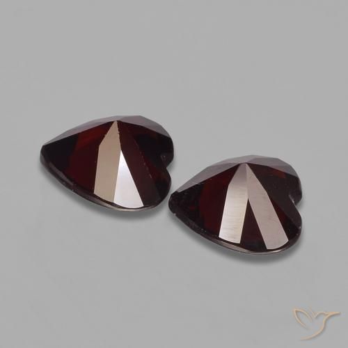 1.68 ct natürliche dunkelrot Pyrop-Granat-Edelsteine, Herz, VVS-VS