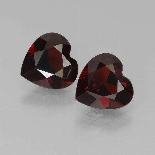 1.54 ct natürliche dunkelrot Pyrop-Granat-Edelsteine, Herzform, VVS-VS