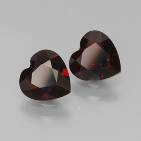 1.54 ct natürliche dunkelrot Pyrop-Granat-Edelsteine, Herzform, VVS-VS