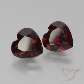 1.95 ct natürliche Schwärzlich Rot Pyrop-Granat-Edelsteine, Herz, VVS-VS