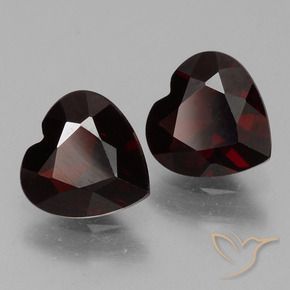 1.63 ct natürliche dunkelrot Pyrop-Granat-Edelsteine, Herz, VVS-VS
