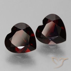 1.62 ct natürliche dunkelrot Pyrop-Granat-Edelsteine, Herz, VVS-VS