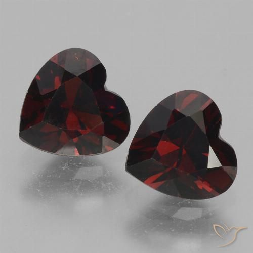 1.80ctw Natürlicher dunkelrot Pyrop-Granat, Herz, VVS-VS