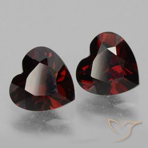 1.80 ct natürliche dunkelrot Pyrop-Granat-Edelsteine, Herz, VVS-VS