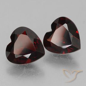 1.61 ct natürliche Schwärzlich Rot Pyrop-Granat-Edelsteine, Herz, VVS-VS