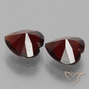 1.61 ct natürliche Schwärzlich Rot Pyrop-Granat-Edelsteine, Herz, VVS-VS