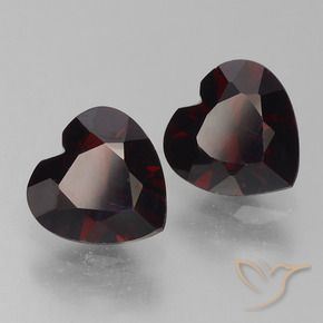 1.64 ct natürliche dunkelrot Pyrop-Granat-Edelsteine, Herz, VVS-VS