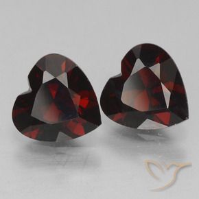 1.75 ct natürliche Schwärzlich Rot Pyrop-Granat-Edelsteine, Herz, VVS-VS