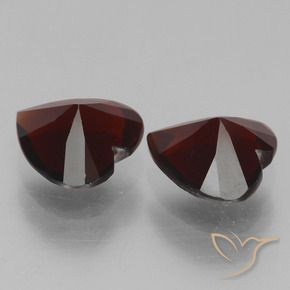 1.75 ct natürliche Schwärzlich Rot Pyrop-Granat-Edelsteine, Herz, VVS-VS