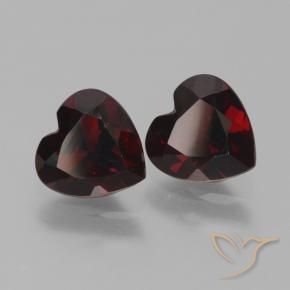 1.90 ct natürliche Schwärzlich Rot Pyrop-Granat-Edelsteine, Herz, VVS-VS