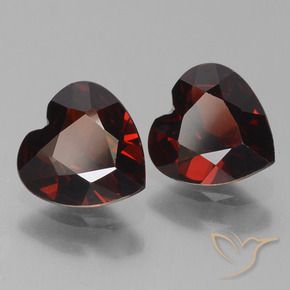 1.55 ct natürliche dunkelrot Pyrop-Granat-Edelsteine, Herz, VVS-VS