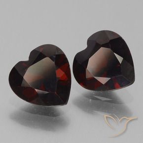 1.63 ct natürliche dunkelrot Pyrop-Granat-Edelsteine, Herz, VVS-VS