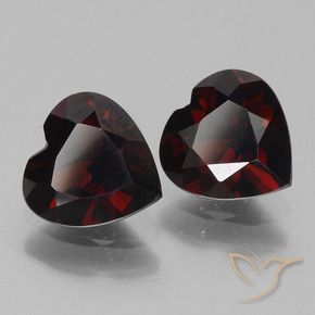 1.65 ct natürliche dunkelrot Pyrop-Granat-Edelsteine, Herz, VVS-VS