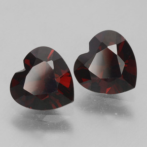 1,74 ct natürliche roter Pyrop-Edelsteine, Herzform, VVS-VS