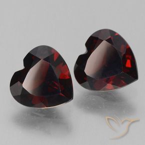 1.69 ct natürliche Schwärzlich Rot Pyrop-Granat-Edelsteine, Herz, VVS-VS