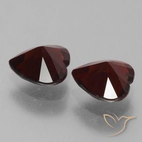 1.69 ct natürliche Schwärzlich Rot Pyrop-Granat-Edelsteine, Herz, VVS-VS