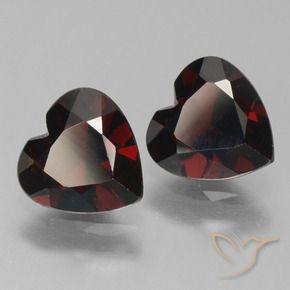 1.71 ct natürliche Schwärzlich Rot Pyrop-Granat-Edelsteine, Herz, VVS-VS